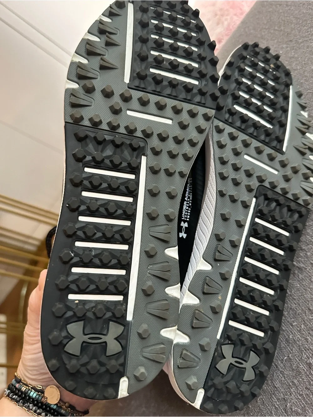 Under Armour Charged Draw Men’s White and Black Golf Shoes